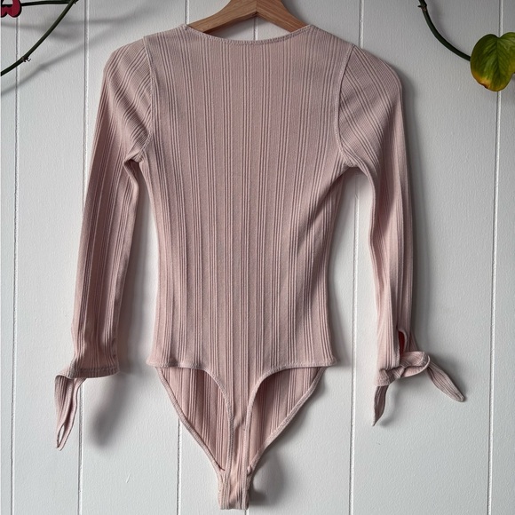 Free People Pink Ribbed Bodysuit XS - Picture 5 of 5
